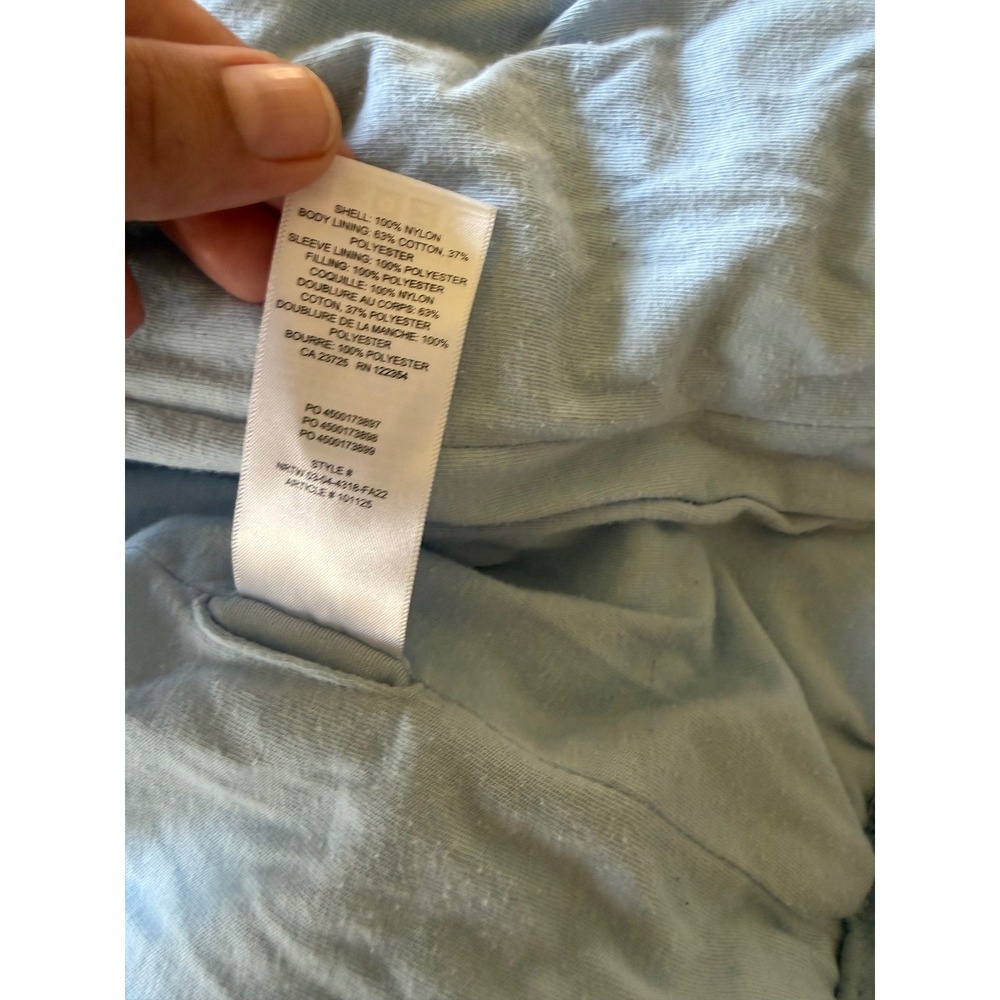 Tna Aritzia Baby Blue Grid Ripstop Insulated Coaches Jacket Womens XS 101125 - Picture 6 of 9